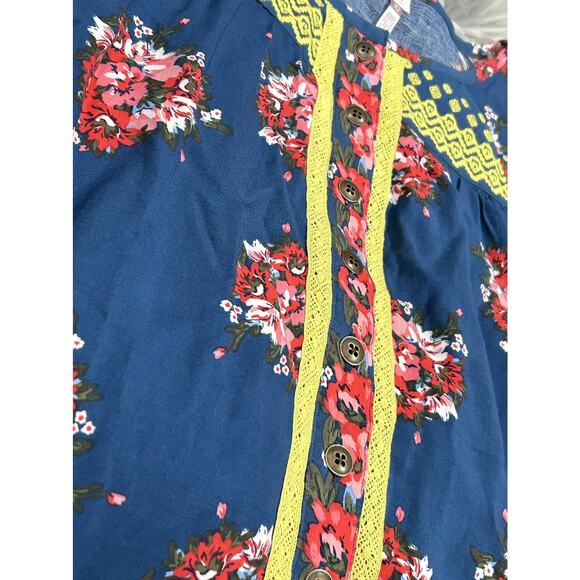 Matilda Jane 435 Brand Blue Floral Tunic‎ Top Size 10 - Picture 3 of 4